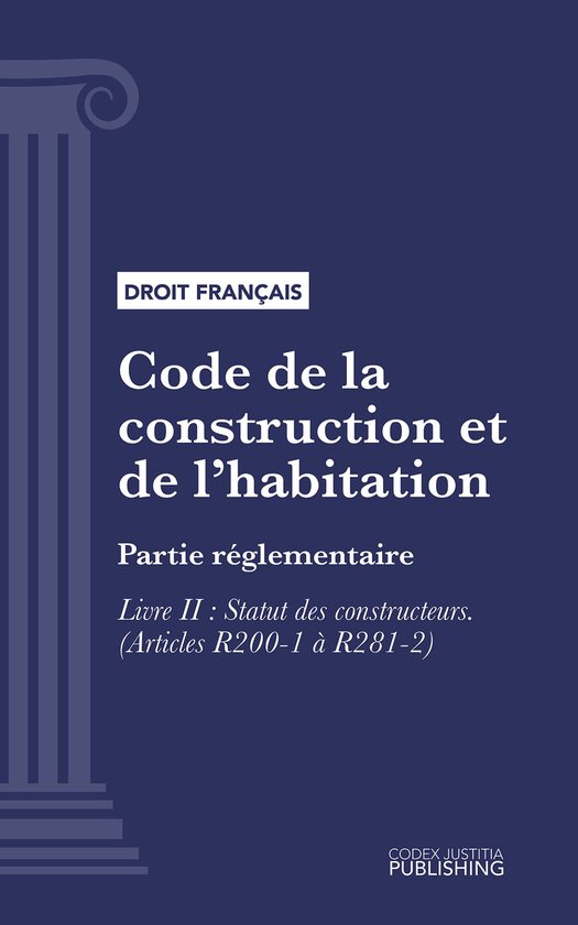 Code de la construction et de l'habitation - cover