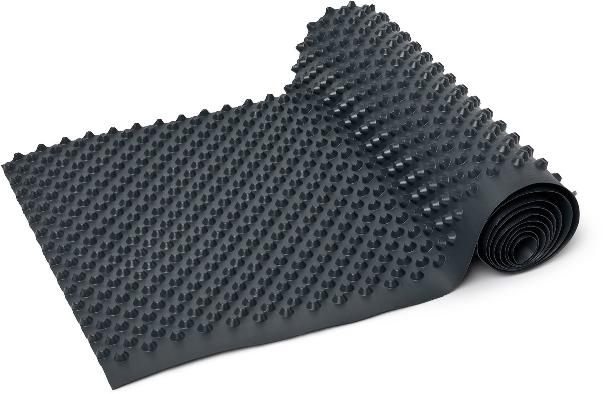 Garronda Noppenfolie voor het hoogbed in de tuin als inleg voor het hoogbed - Muurbescherming en Bouwafdichting – Drainagelaag voor Kelders – Funderingsmuren - Verhoogde bloembedden - Wortelbescherming – 0,5 m x 2,5 m – GD-MAR-Izoflex400-B