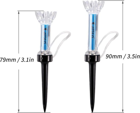 Golf accessoires set met magnetische golftees - 5 stuks, trainingshulpmiddelen voor golfers, touwtje om wegslaan te voorkomen, weerstand verminderen, afstand vergroten van GOLF — afbeelding 4