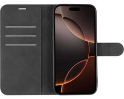 Just in Case hoesje geschikt voor iPhone 16 Pro Hoesje met Pasjeshouder - Premium Bookcase - Zwart