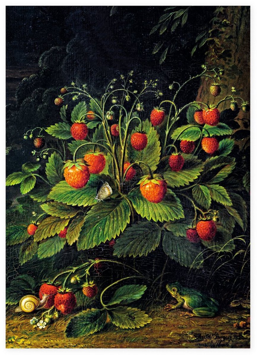 Twee Museum theedoeken - theedoek Aardbeien - Schlesinger