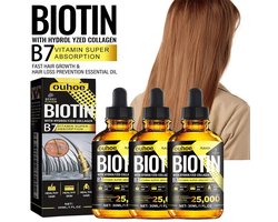 OUHOE | Biotin B7 Haarserum | Haargroeiserum | Haaruitval Behandeling | Collageen Haarolie | Glycerine Vitamine B7 Haarserum | Essentiële Olie Haar | Haargroei Stimuleren | Haarverzorging Olie | Haarzakjes Herstel | Snelle Haargroei | Anti Haaruitval
