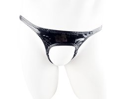 BamBella ® - String - Maat L/XL - Zwart SM kleding BDSM erotische heren kleding ondergoed lingerie onderbroek zwart