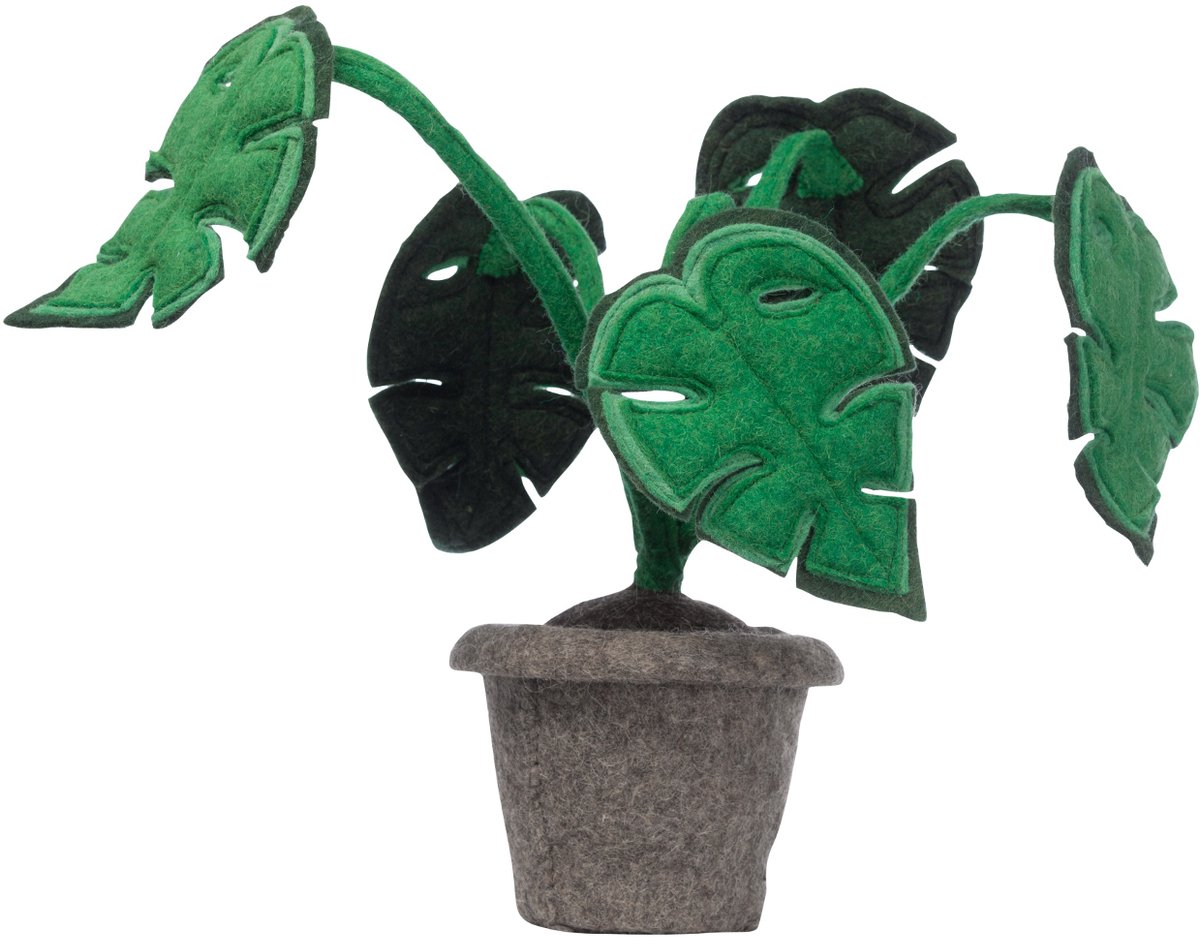 Vilten Monstra plant - Kunstplant - Plant van vilt - Monstera - Kinderkamer decoratie