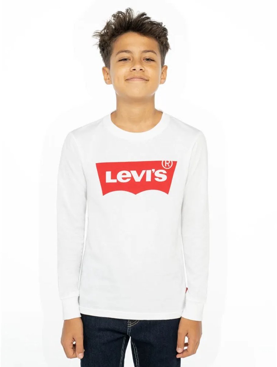 Levi´s ® Kids Batwing T-shirt Met Lange Mouwen 5 Years Kinderen Transparant