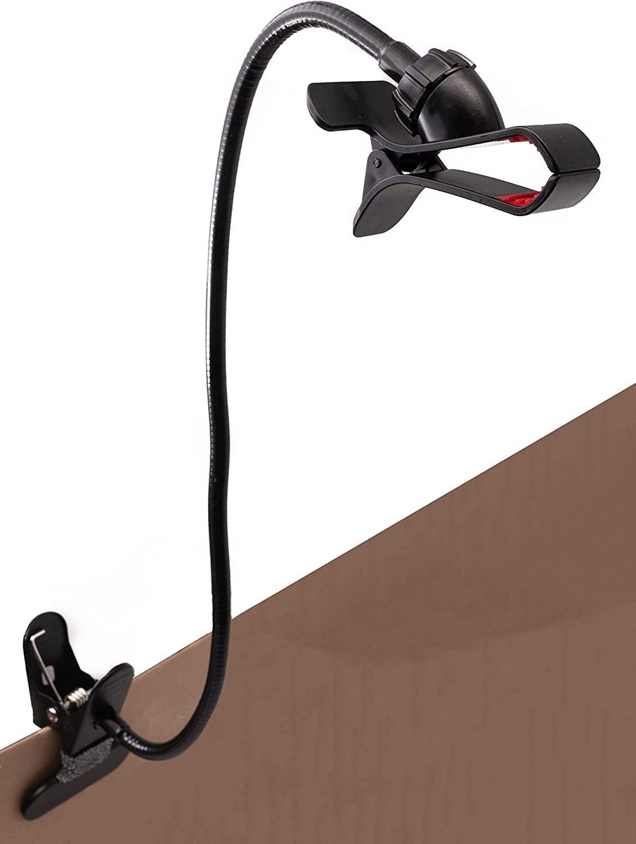 Famanu – Universele zwanenhals houder voor tafel en bed flexibele arm voor smartphone handsfree