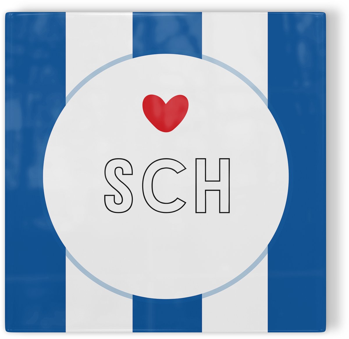 SC Heerenveen Tegeltje sc Heerenveen SCH - blauw wit rood - tegeltje voetbal - tegeltje met tekst