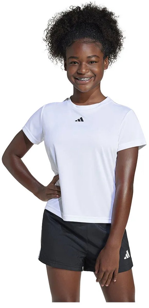 Adidas Train Essentials Regular Fit Logo T-shirt Met Korte Mouwen 14-15 Years Kinderen Zwart
