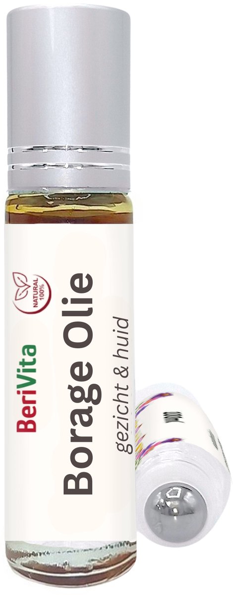 Borage Olie Puur 10ml Rollerfles - Bernagie Olie - Puur en Koudgeperst - Huidolie
