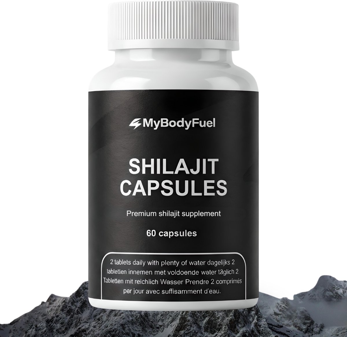MyBodyFuel - Shilajit capsules - 100% pure - 1000 mg dagdosering - 60 capsules