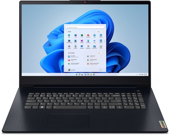 Lenovo IdeaPad 3 17IAU7 Intel® Core™ i5 i5-1235U Laptop 43,9 cm (17.3") Full HD 8 GB DDR4-SDRAM 512 GB SSD Wi-Fi 6 (802.11ax) Engels Blauw - Lenovo - Hoofdafbeelding