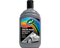 Turtle Wax Color Magic Prestige Silver Wax - Reinigt & geeft glans - Herstelt en voegt kleur toe - Camoufleert krasjes en doffe plekken – Geeft duurzame bescherming - Snel en gemakkelijk in gebruik – 500ml