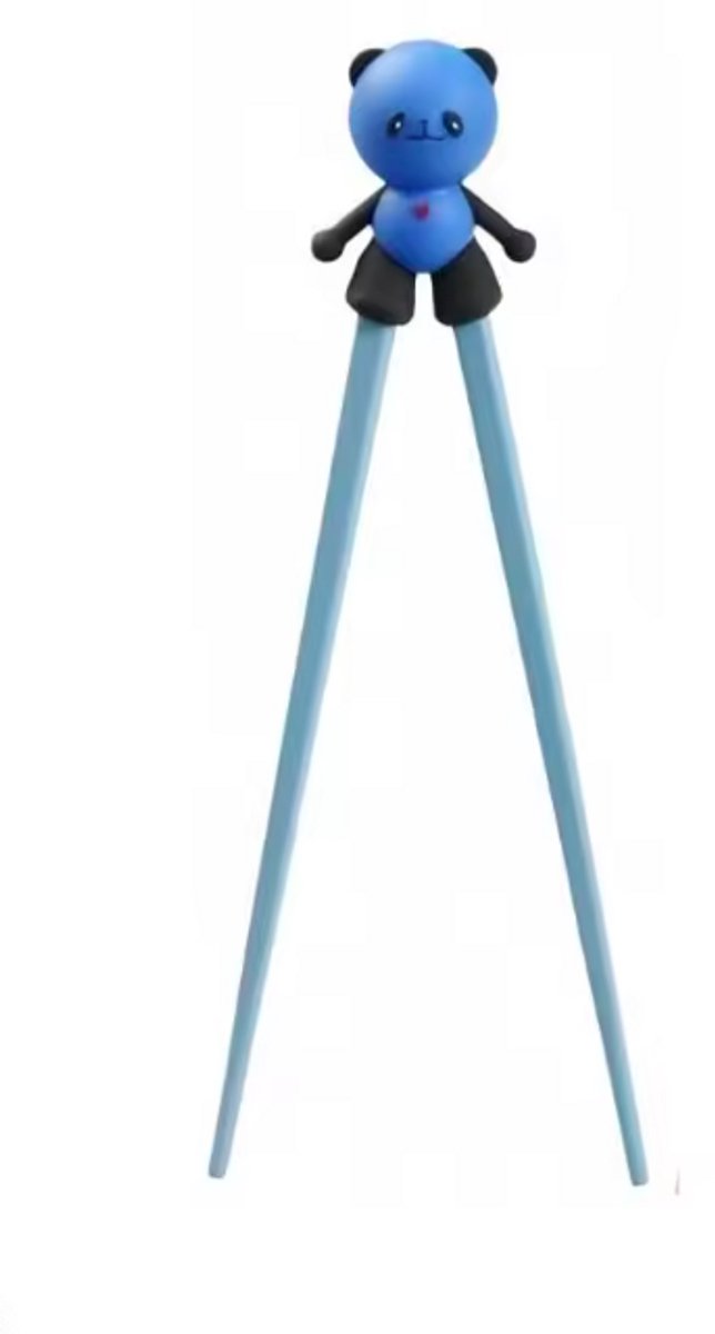 ProductGoods Kinder Eetstokjes – Panda – Met Hulpstuk – 2 Stuks – Blauw/Zwart