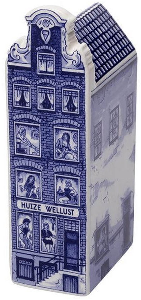 Huis - Wellust - Blauw - Keramiek - 14 cm