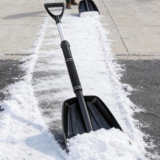 Opvouwbare sneeuwschep, draagbare sneeuwschep, spanningsvermindering met intrekbare handgreep, extra diepe sneeuwschuiver voor het graven van aarde, vuil en grind van AstroAI — afbeelding 5