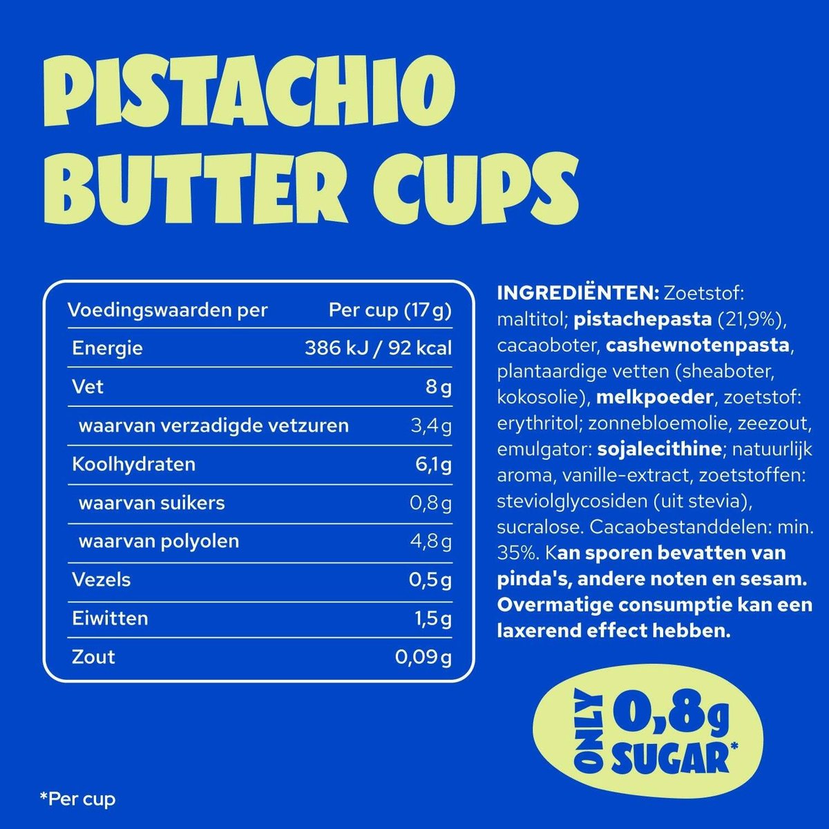 ahead Peanut Butter Cups – Pindakaas Cups – Doos 10×34 g –15×34 g – Suikerarm (≤0,5 g), Glutenvrij, Vegetarisch, Zonder Palmolie