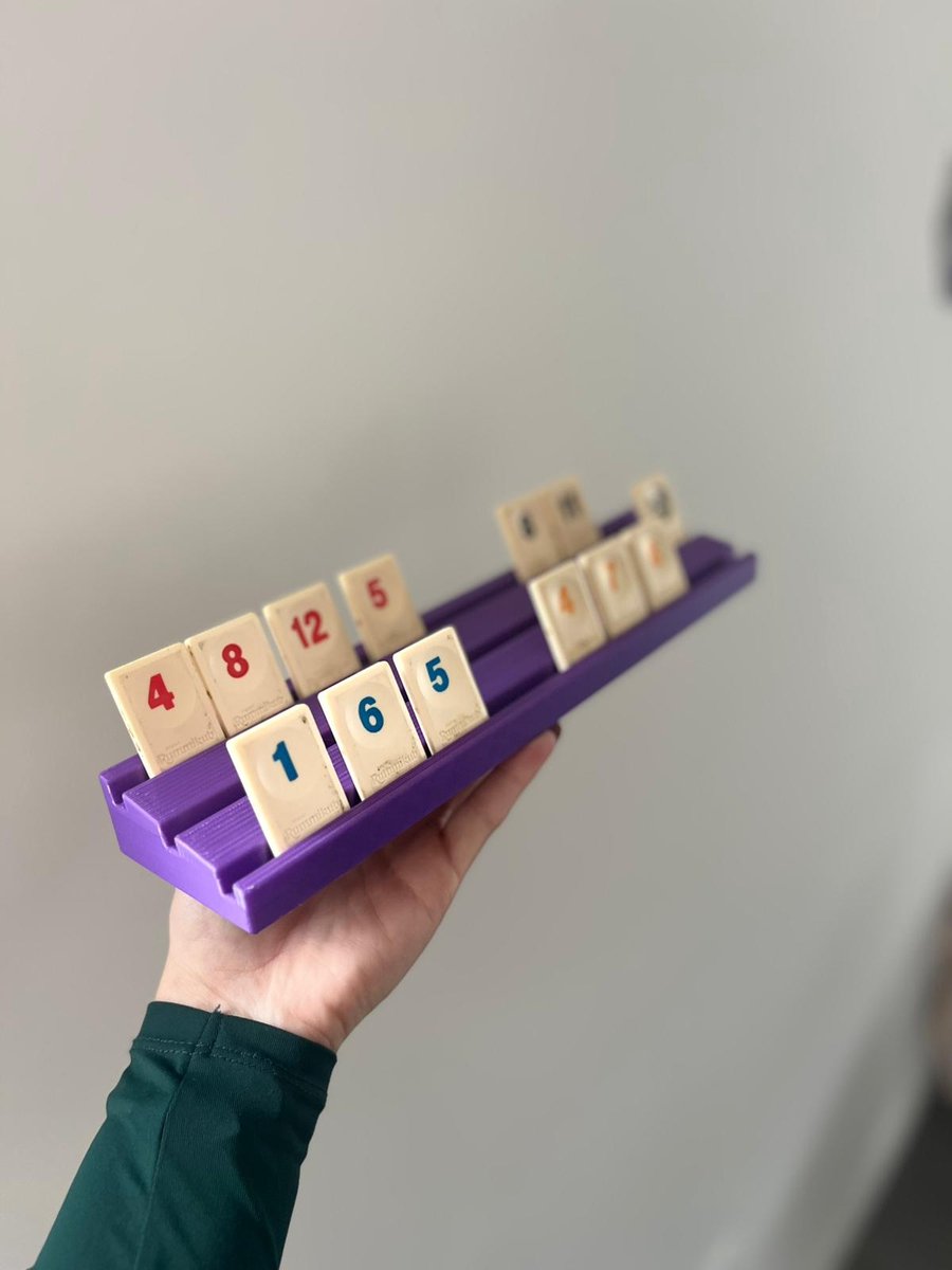 Spelstenen Standaard - 3D geprint - Paars - Enkel