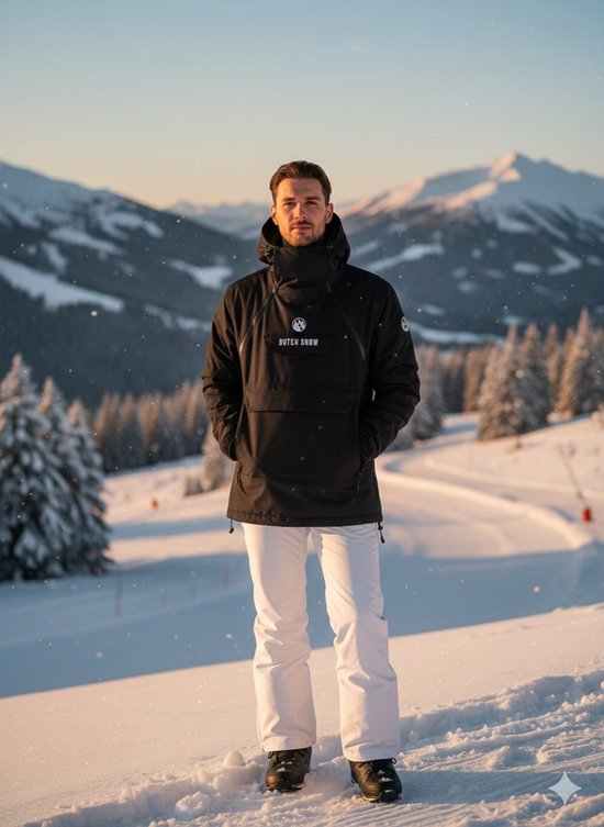 Generisch Winterjas voor heren in grote maten, ski-, warme wollen jas, regenjas met zakken, legergroen, 5XL