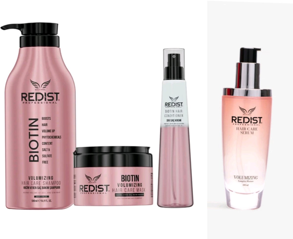Redist Biotin Volume haarverzorging set - 1 x Shampoo 500 ml 1 x Conditioner 225ml - Haar Serum 100 ml - Haarmasker 250ml - volume shampoo - Biotin shampoo - Haarverzorging