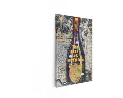 Artaza Canvas Schilderij Dom Perignon - 20x30 cm - Wanddecoratie Hotel Chique - Muurdecoratie Tekst - Decoratie Rolex - Luxe Schilderijen Op Canvas