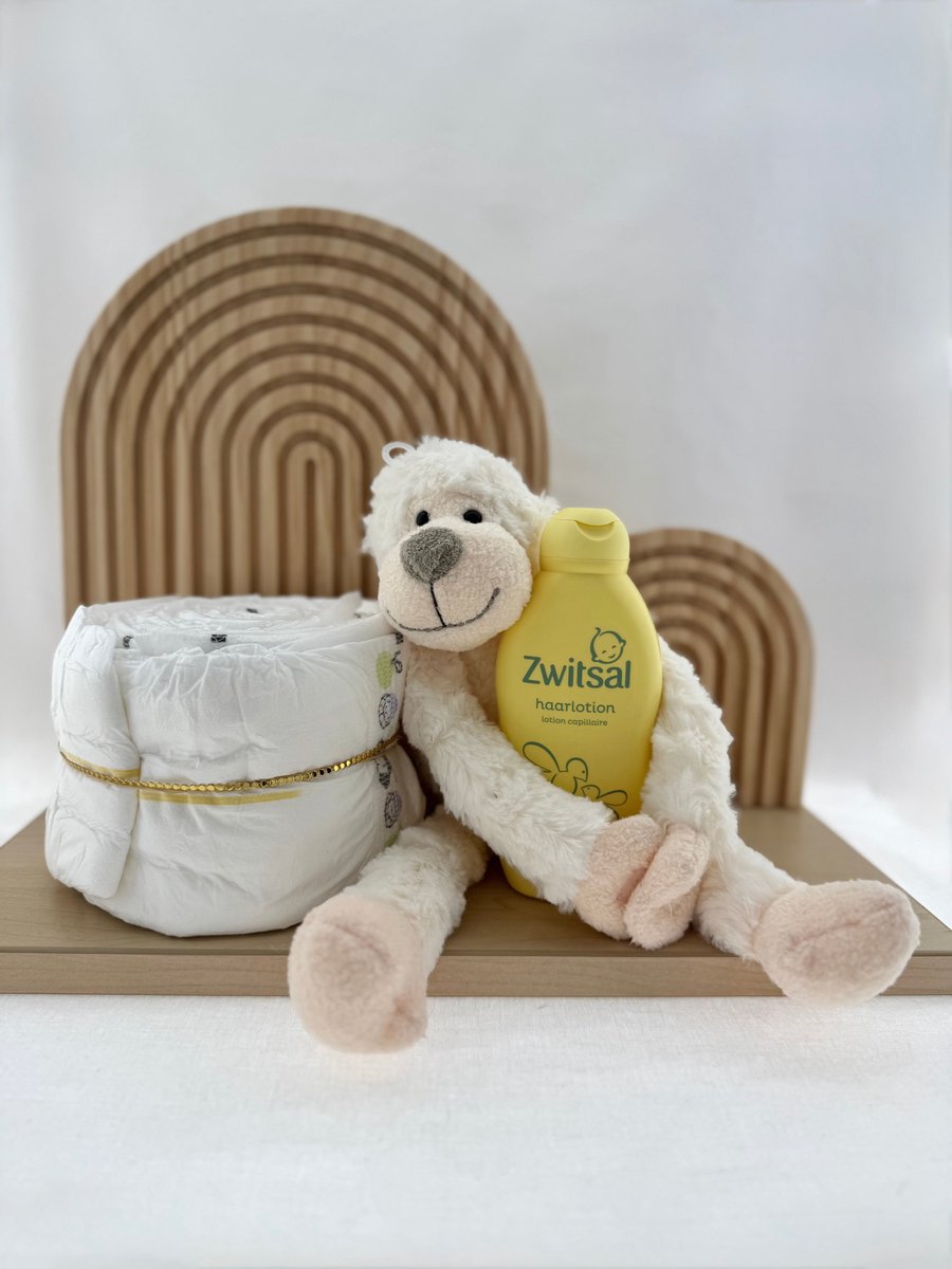 Baby •Kraam Cadeaupakket Neutraal• Luiertaart Knuffel Zwitsal - Leuk om cadeau te geven - Perfect Gifts