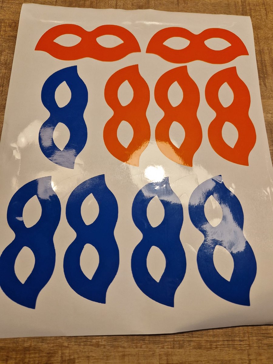 Herbruikbare statische raamsticker MASKERS