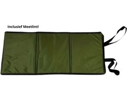 AquaPad® - Onthaakmat – Unhooking Mat – Snoekbaars - Karpervissen – Inclusief Meetlint – Droog zitten tijdens het vissen – Donkergroen – 80x35cm – Ook te gebruiken als zitmat & legmat voor visspullen