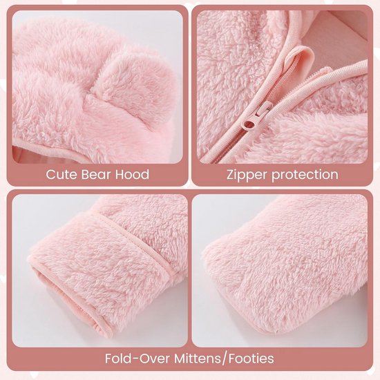 Warme Baby Sneeuwpak met Capuchon en Wanten voor 0-12 Maanden — afbeelding 4