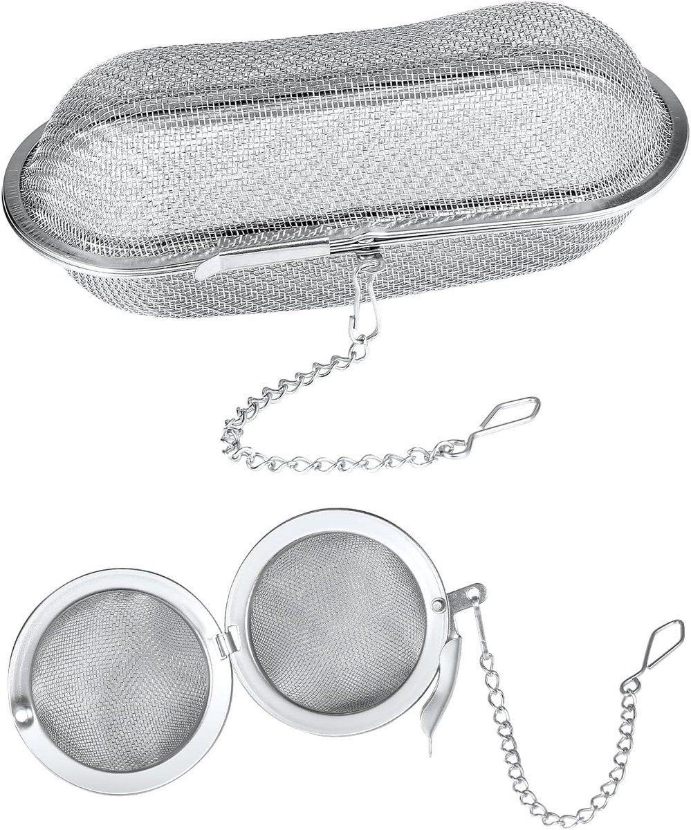 2pcs Ultrasonic Cleaner Baskets - Fine Mesh Stainless Steel - Kleine Onderdelen Reinigingsmand met Slot - Sieraden Reinigingsmand voor Sieraden en Horloge Onderdelen (2 Stijlen)