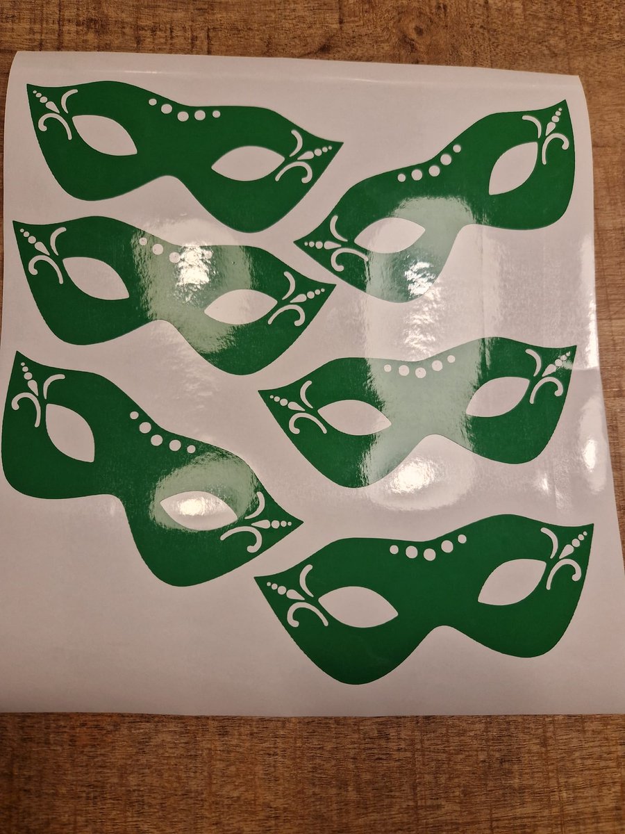 Herbruikbare statische raamsticker carnaval maskers