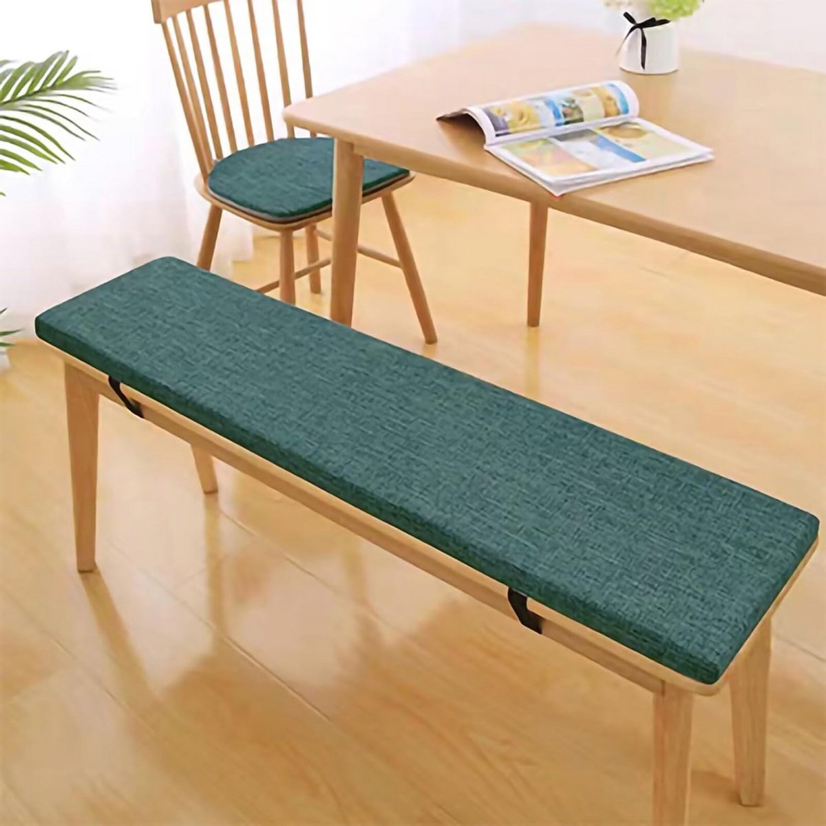 Comfortabel Zitkussen Bank 8 cm Dik - Ademend Linnen & Antislip - Geschikt voor Hoekbank e
