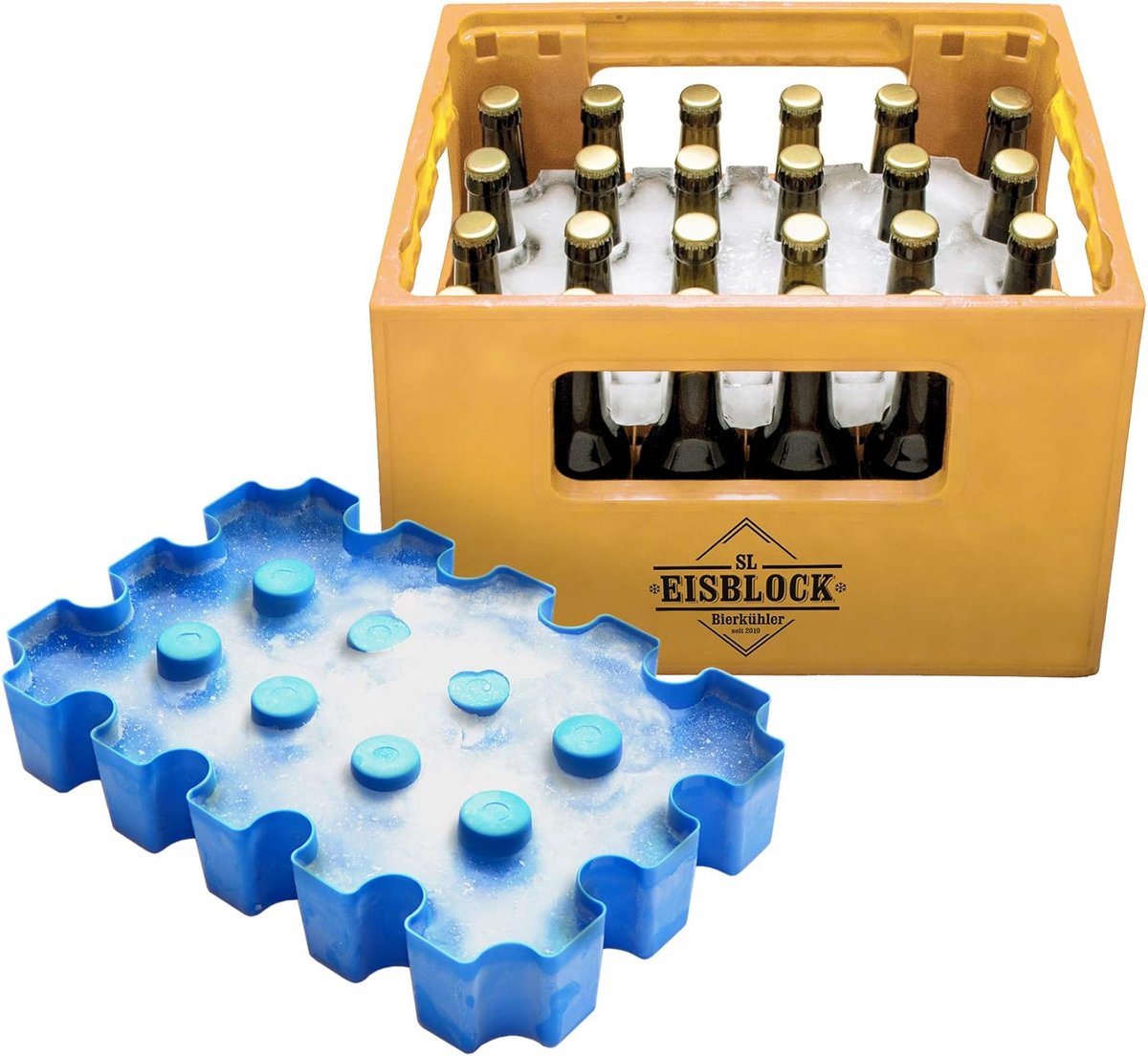 Ijsblokvorm XXL voor Bierkratten - Snel Bier Koelen in de Vriezer