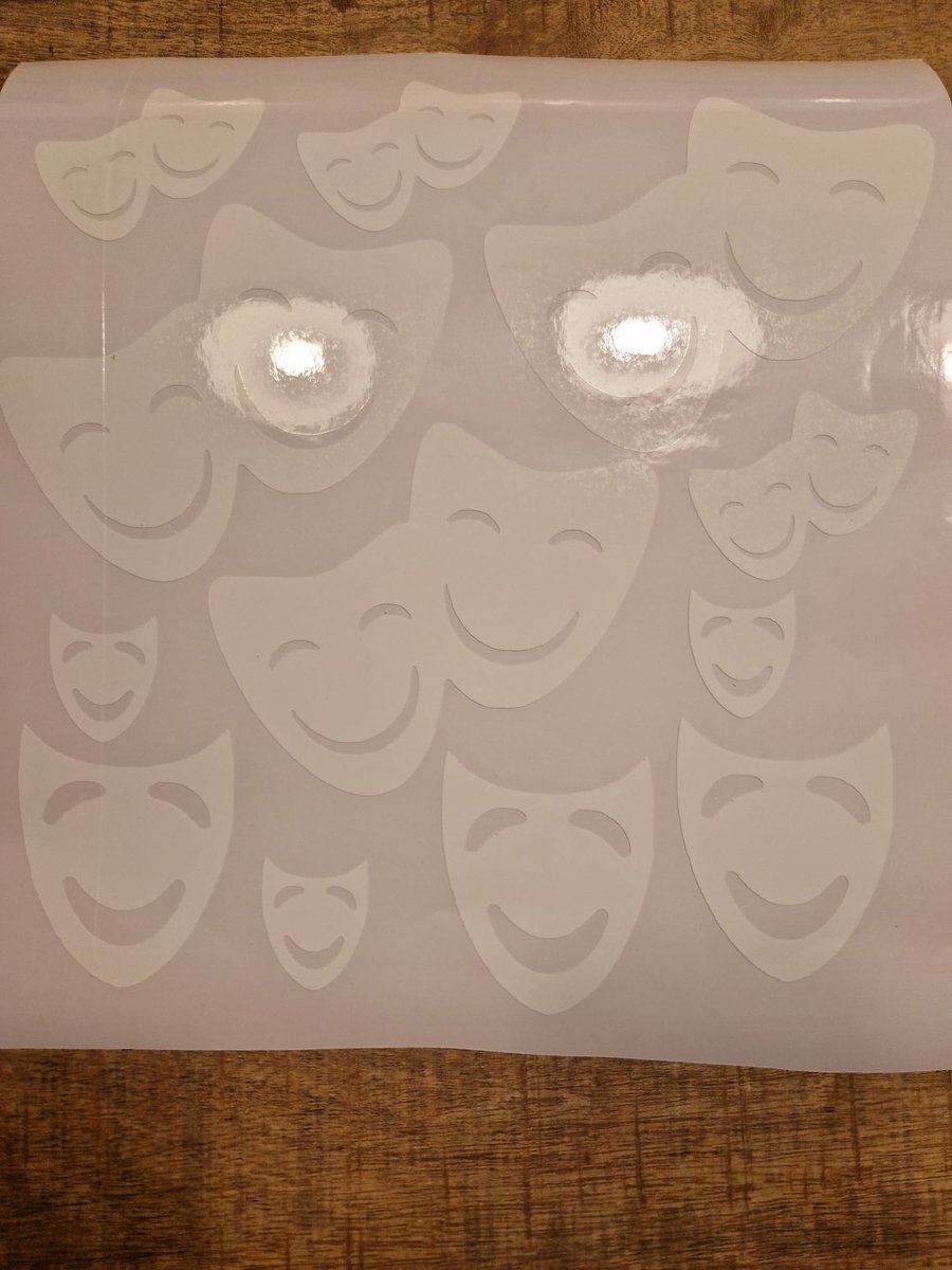 Herbruikbare statische raamsticker carnaval MASKERS