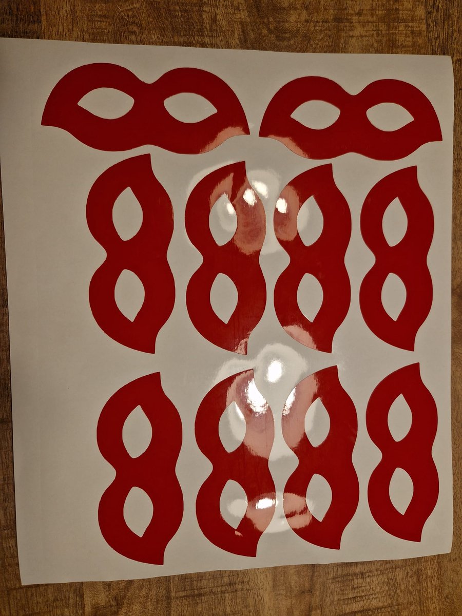 Herbruikbare statische raamsticker carnaval MASKERS
