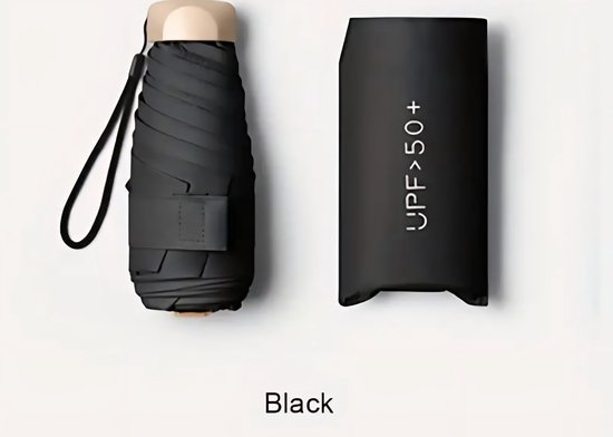 Parapluie pliant – Compact & Résistant au vent – Zwart