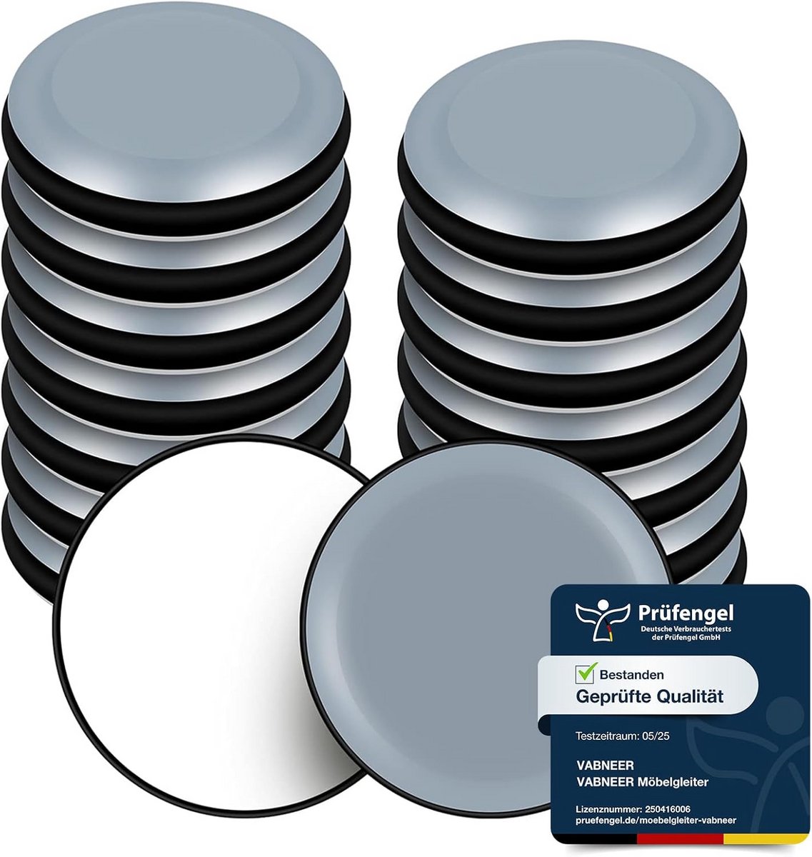 Zelfklevende Meubelglijders PTFE Teflon voor Zware Meubels - 16 Stuks 40mm - Geschikt voor Tapijt, Laminaat en Tegels