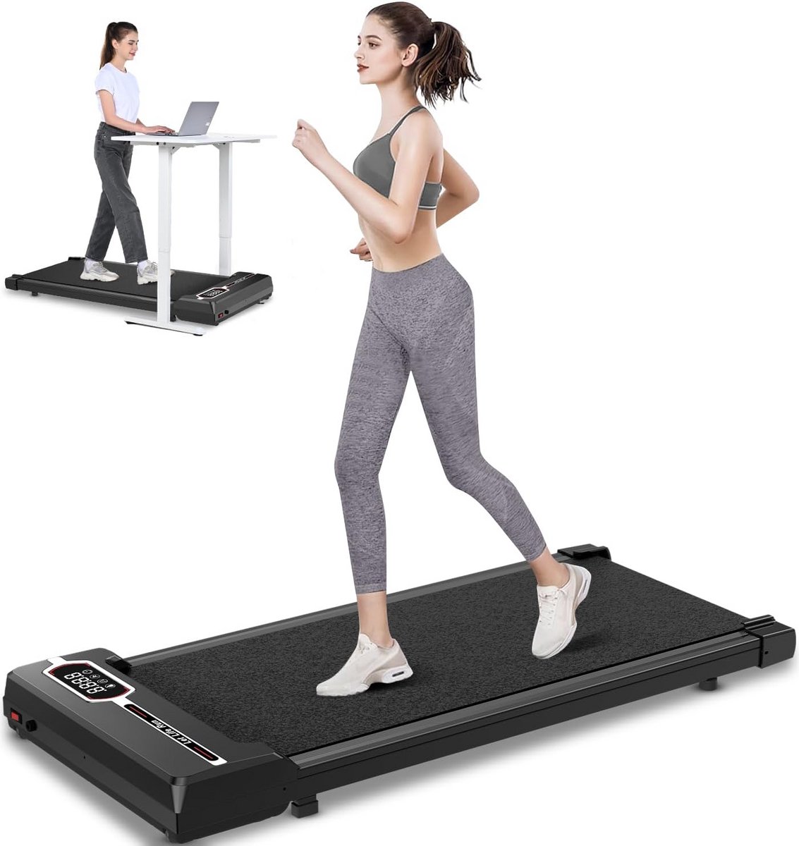 Inklapbare Loopband voor Thuis met Helling (1-8 km/u) - Compact en Sterk tot 130kg