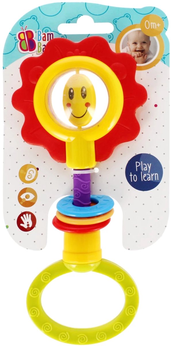 BamBam bloemrammelaar - rammelaar - bloem - baby - 0m+ - babyspeelgoed - speelgoed