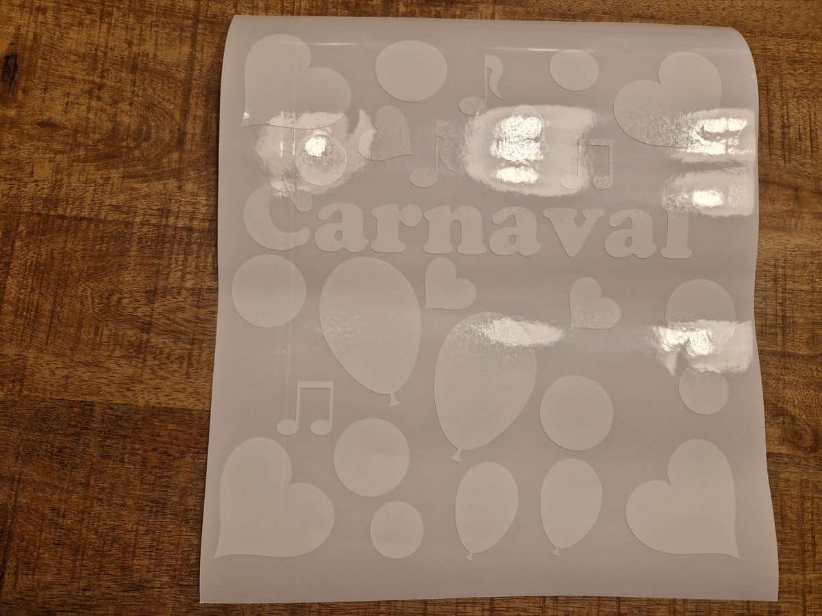 Herbruikbare statische raamsticker CARNAVAL