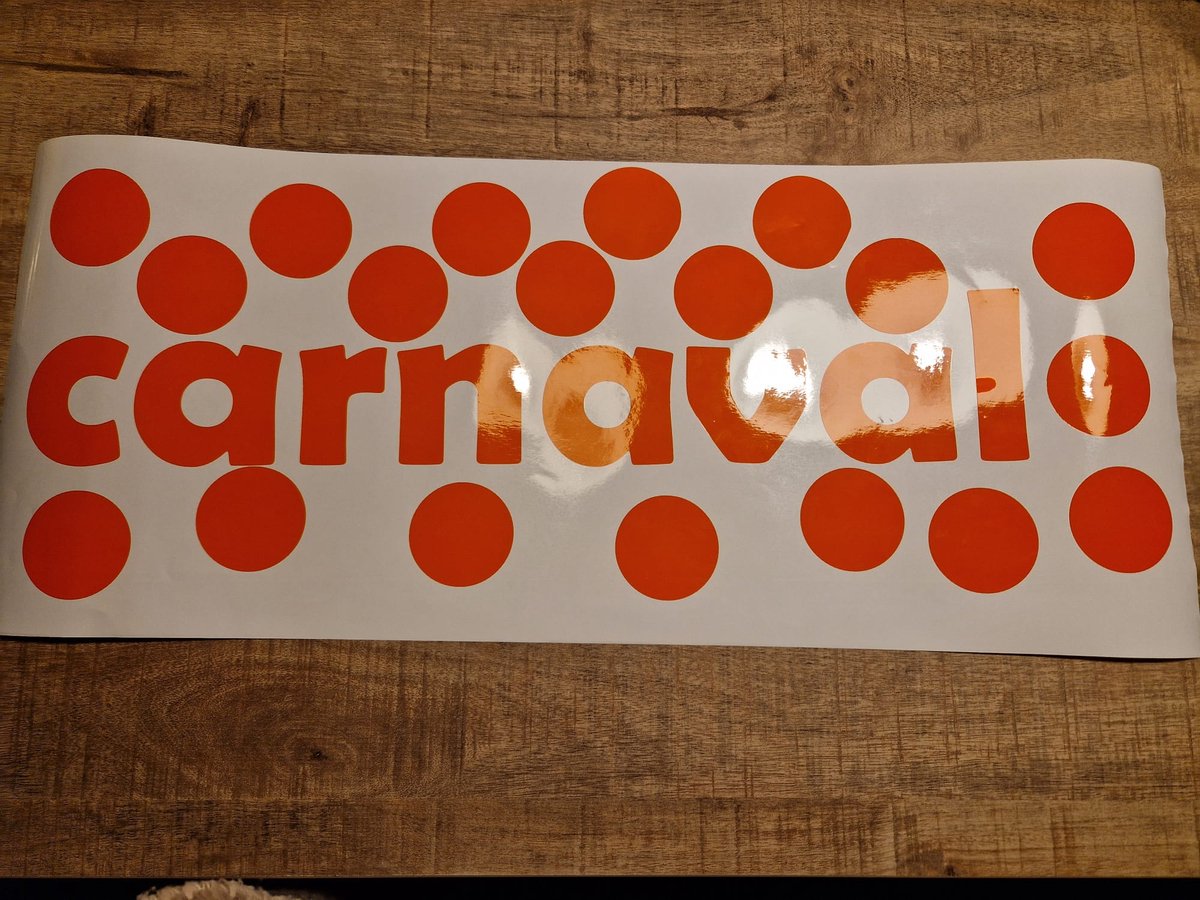 Herbruikbare statische raamsticker CARNAVAL