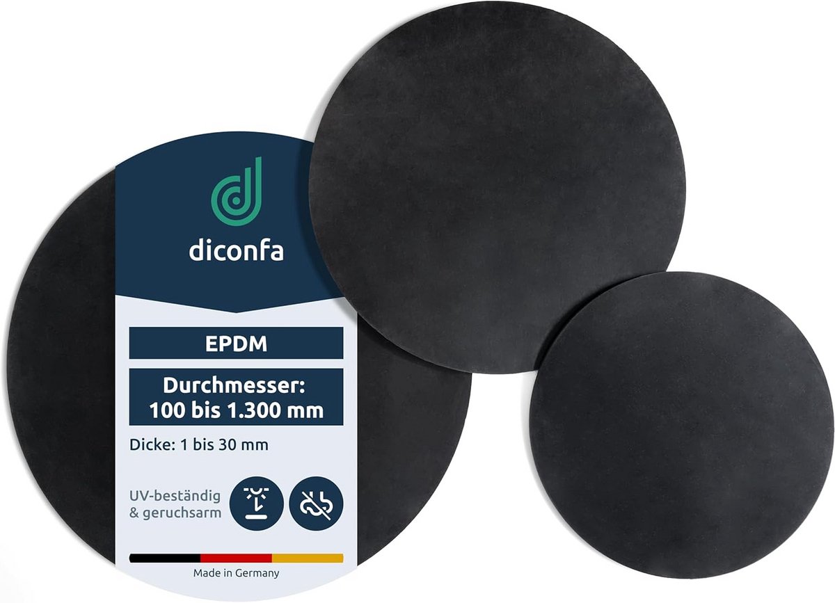 Ronde EPDM Rubberen Mat - Bescherming, Isolatie en Anti-Slip - Verschillende Maten en Diktes