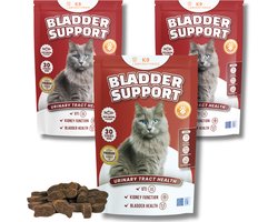 Bladder support voor kat - Bij blaasontsteking, struviet, blaasgruis, oxalaat, nierstenen, pijn bij plassen - Kattensnoepjes - 100% natuurlijk - 90 stuks