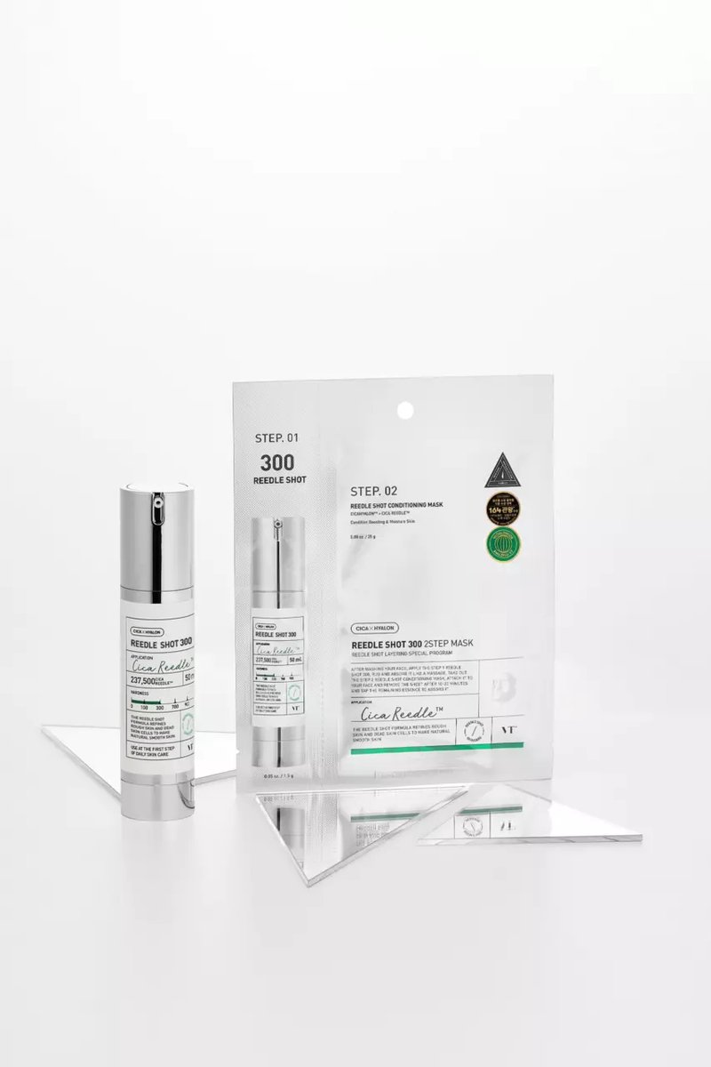 VT Cosmetics Reedle Shot 300 + Mild Reedle Shot 300 2 Step Mask – Complete Skin Boost Bundel