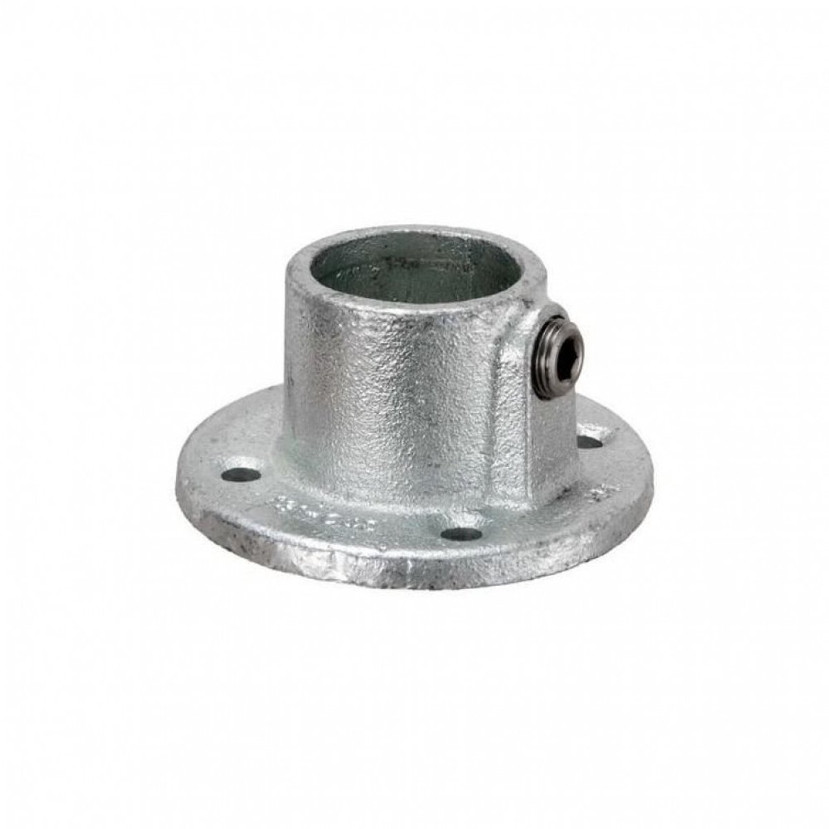 CanDo steigerbuis verbinder - voetplaat - ⌀ 42 mm - gegalvaniseerd - grijs