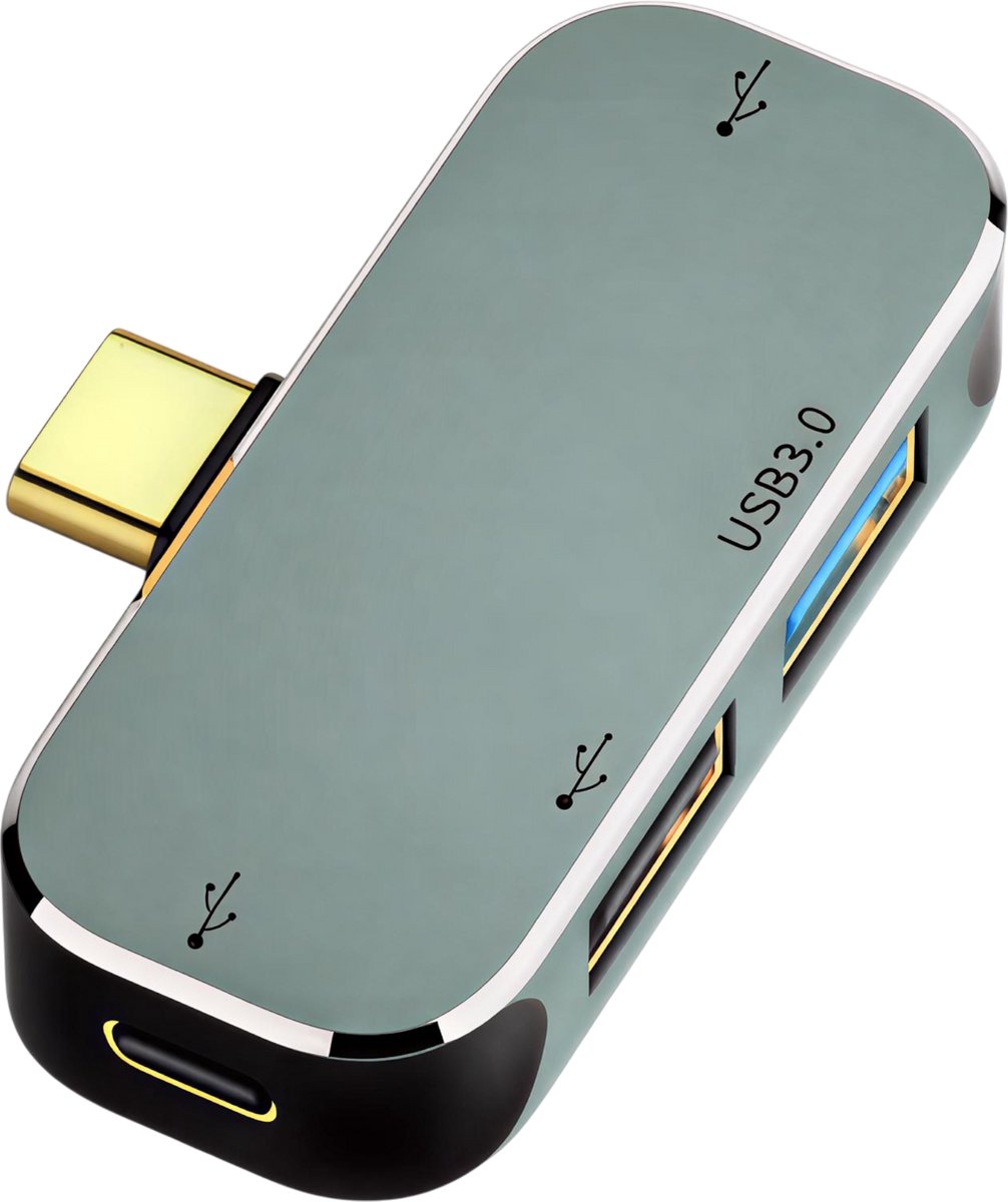 USB-C Type-C Multifunctionele Hub en Adapter voor Laptop en PC met Meerdere Aansluitingen voor Beeld, Data, Audio en Opladen – 1 USB 3.0 – Compacte Extender voor Werk, Studie en Dagelijks Gebruik