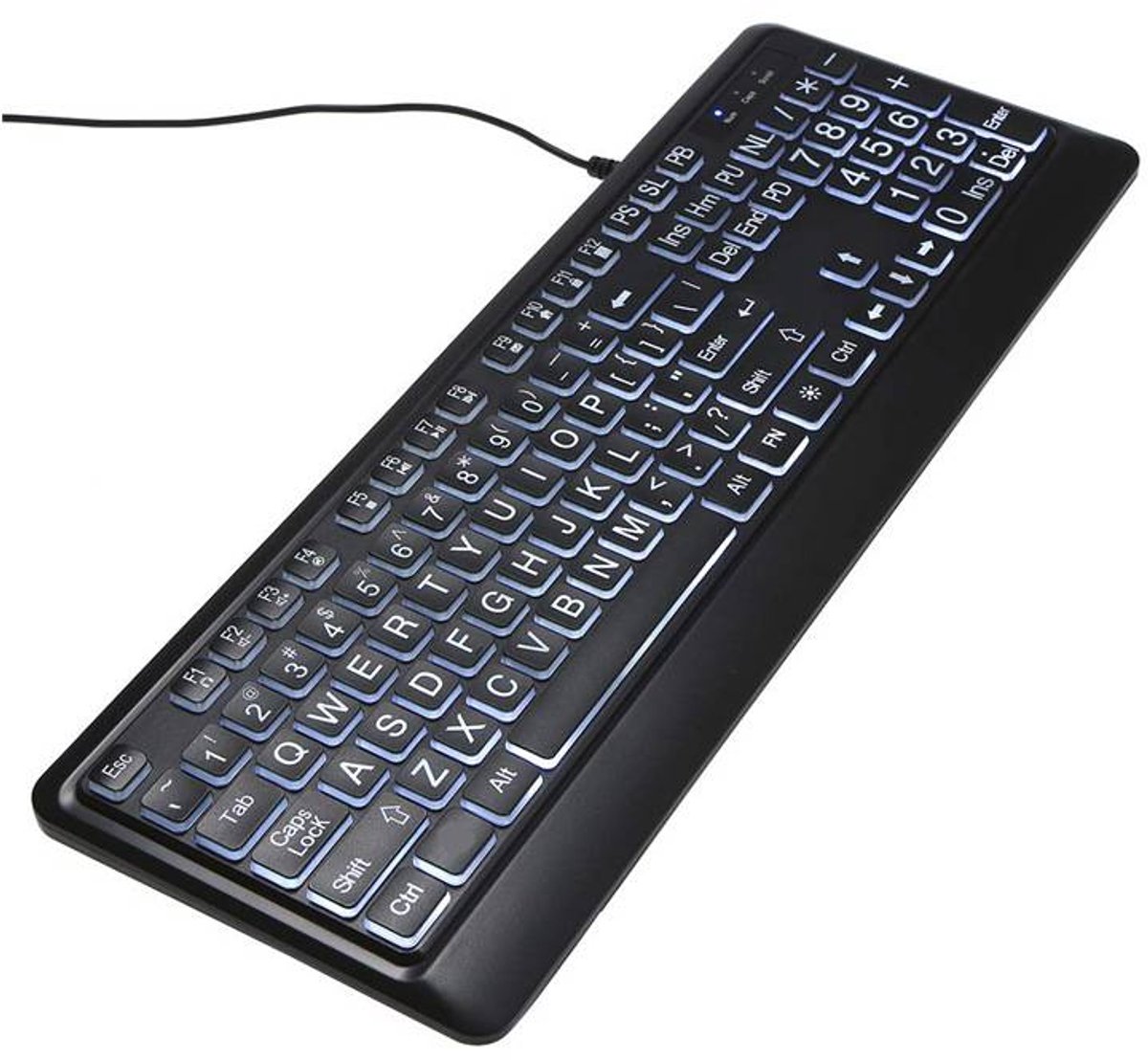 Verlicht toetsenbord geschikt voor senioren, USB groot karakter bedraad toetsenbord