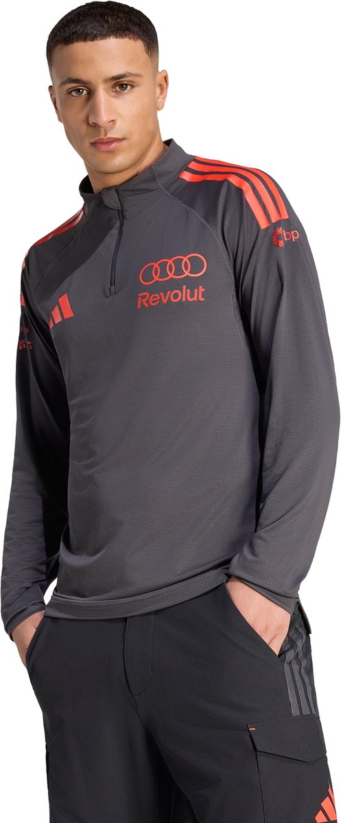 Adidas Performance Audi Revolut F1 Team Monteurssweater Met Korte Rits Heren Zwart