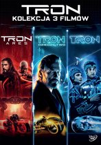 Poster voor de 3-film collectie TRON met beelden uit TRON: Ares, TRON: Legacy en TRON. V.l.n.r.: Jared Leto, Garrett Hedlund en Olivia Wilde.