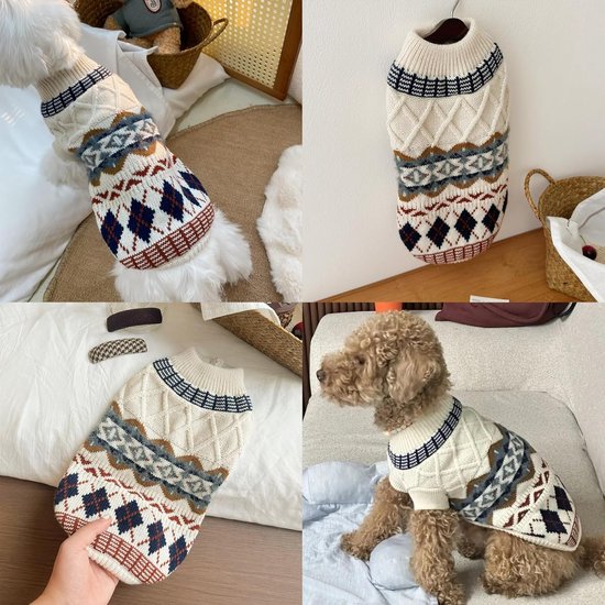 ALAGIRLS Coltrui hond huisdier trui, winter warme hond kat truien kleding, comfortabele huisdier jas kostuum, puppy jumper kitten trui kleding voor kleine middelgrote grote honden katten, groen M