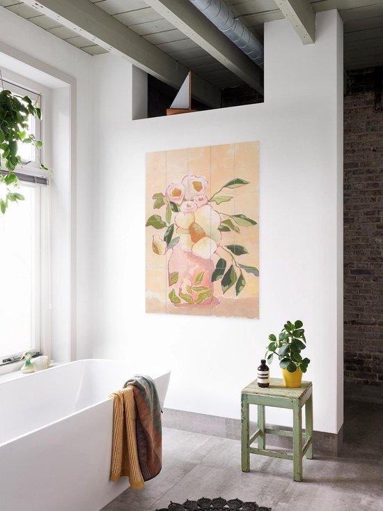 Vase IXXI Flourish, Lucrecia Caporale & Divers - 100 x 140 cm - Support de suspension gratuit - Grande décoration murale et posters - Illustrations, Aquarelle